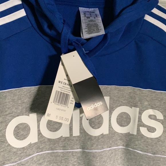 Adidas brand new pull over royal blue sweater - Picture 9 of 9